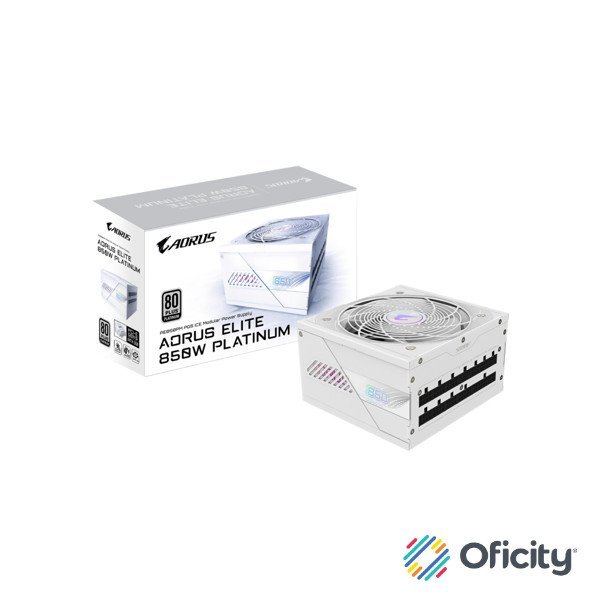 Fuente de Poder Gigabyte AORUS ELITE P850W 80 PLUS Platinum Modular 24-pin ATX 120mm 850W Blanca