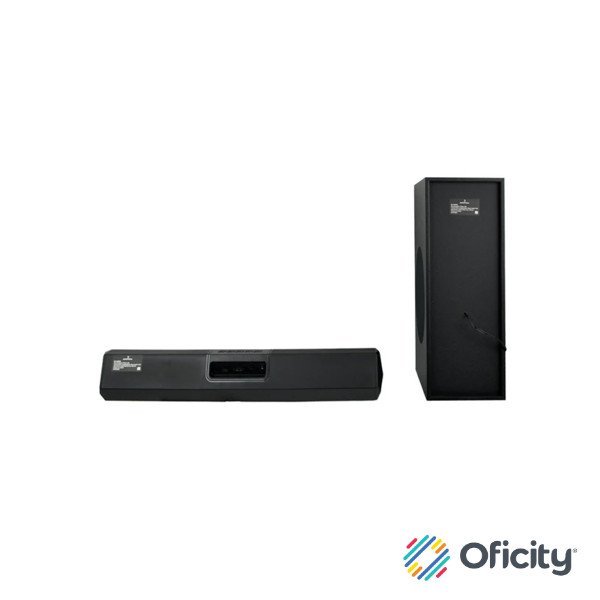 Barra de Audio Perfect Choice Emphoria iluminción RGB 2.1 con Subwoofer 70W Color Negro