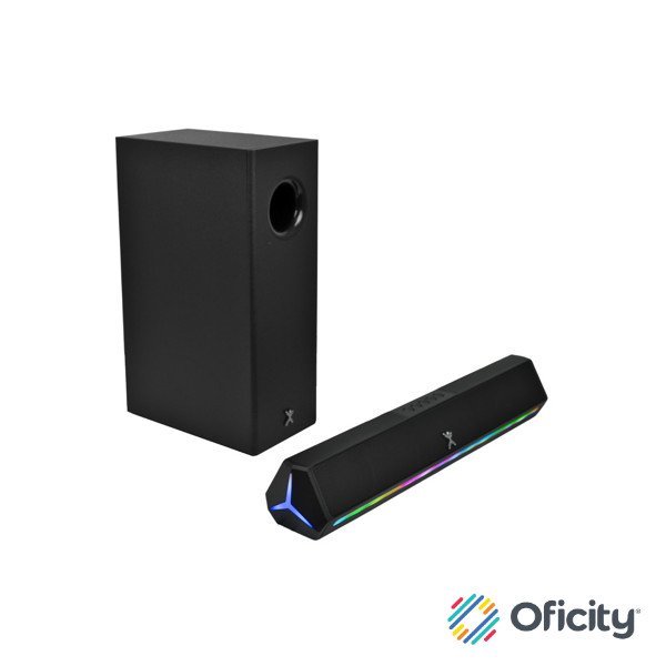 Barra de Audio Perfect Choice Emphoria iluminción RGB 2.1 con Subwoofer 70W Color Negro