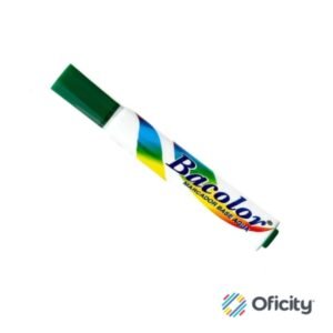Marcador Base Agua Bacolor Lavable Verde Obscuro