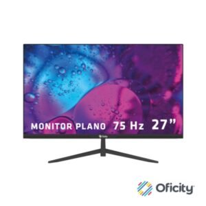 Monitor Stylos 27" SMOT8 LED HD Panel VA Plano 75Hz 5ms 1xVGA + 1xHDMI + Vesa 100x100mm Negro
