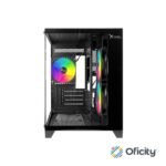 Gabinete Xzeal Panzer II Cubo M-ATX/ITX 2xUSB1.0 + 1x USB3.0 + 3.5 mm + 3 Fans ARGB Negro