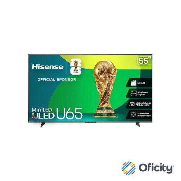 Television Hisense U65QFM 55 in 4K Mini-LED Smart Fire TV