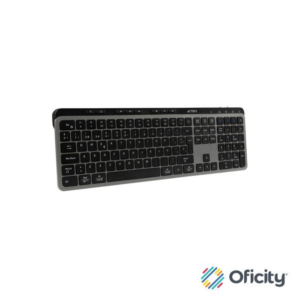 Teclado Multidispositivo Acteck Inspire Krea TI755/2.4MHz+2modosBT Elite Negro-Gris