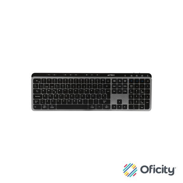 Teclado Multidispositivo Acteck Inspire Krea TI755/2.4MHz+2modosBT Elite Negro-Gris