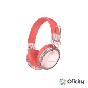 Audífonos Inalámbricos Acteck Over Ear Luxe Chic HP710 Recargables Elite Salmon