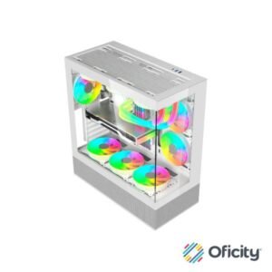 Gabinete Gamer Balam Rush Media Torre Tank Super 9200 TB Max MB ATX USB C 3.1/xUSB 3.0/USB 2.0 ARGB Blanco