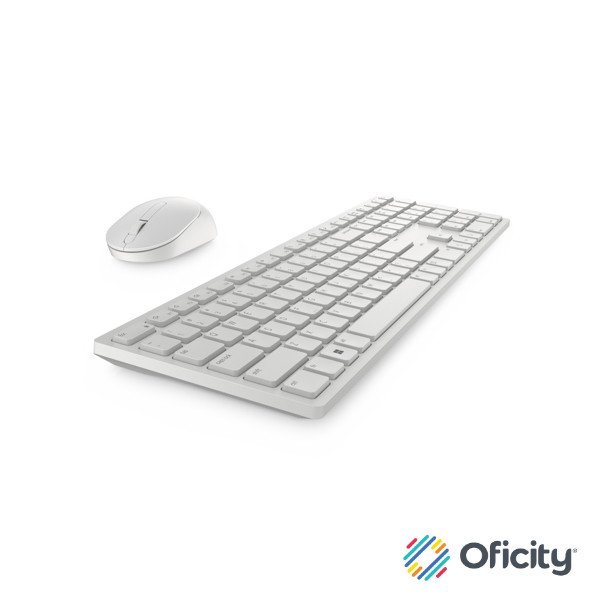 Teclado y mouse Dell Pro KM5221W RF inalámbrico Español Blanco