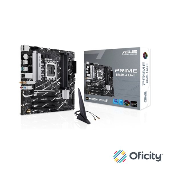 Tarjeta Madre ASUS PRIME B760M-A AX6 II S-1700 4xDDR5 HDMI DisplayPort Micro ATX - Image 3