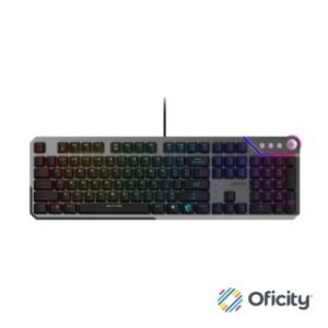 Teclado Gamer MSI STRIKE 600 SILENT LED RGB Mecánico Membrana Alámbrico USB Negro Inglés