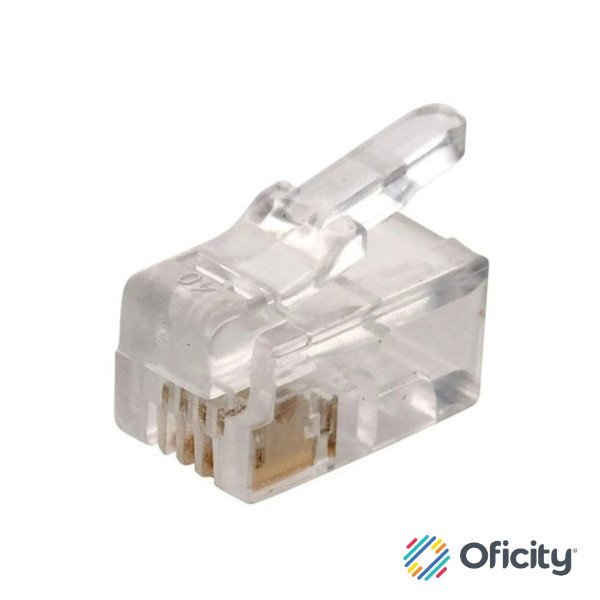 PLUG TEL MODULAR D/4 CONT P/AURICULAR RJ9