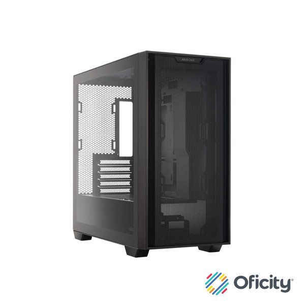 Gabinete Asus A21 Case Mini-Tower Micro-ATX/Mini-ITX USB 3.0 sin Fuente sin Ventiladores Instalados Negro