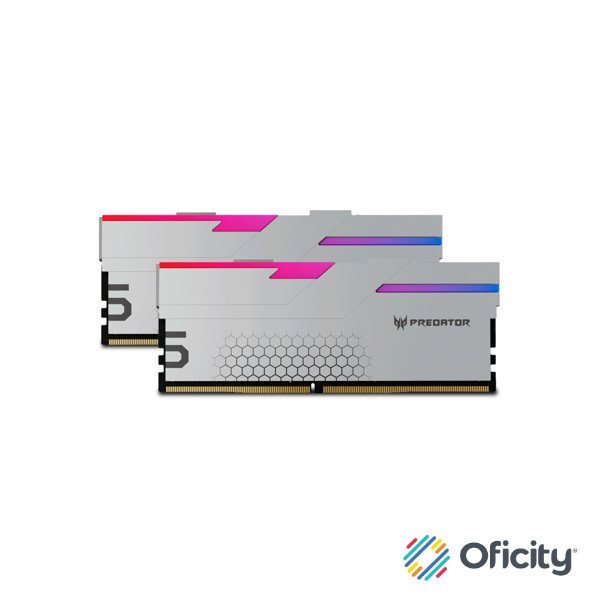 Memoria Biwin DIMM DDR5 Predator Hermes RGB Gaming 64GB (2X32GB) Plata 6400 MT/S CL32