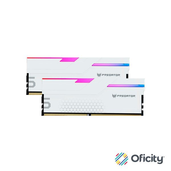 Memoria Biwin DIMM DDR5 Predator Hermes RGB Gaming 48GB (2X24GB) Blanco 7200 M