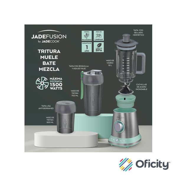 Licuadora Jade Cook Fusion 8 Pzas 1000w