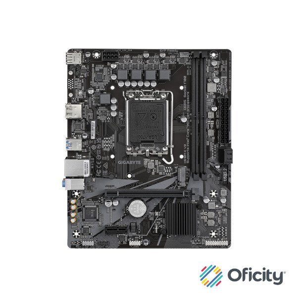 Tarjeta Madre Gigabyte H610M K V2 Micro-ATX S-1700 128GB DDR5 M.2 HDMI/DP