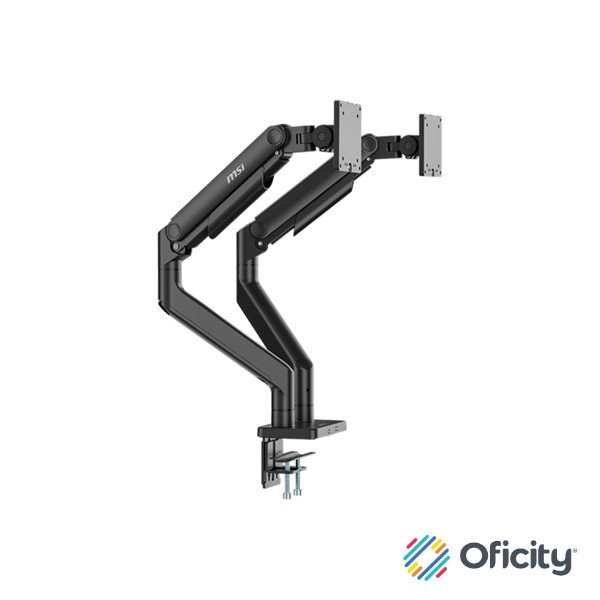 Soporte para Monitor MSI (MAG MT201D) Doble Monitor sobre Mesa Vesa 17 A 45 20KG Negro