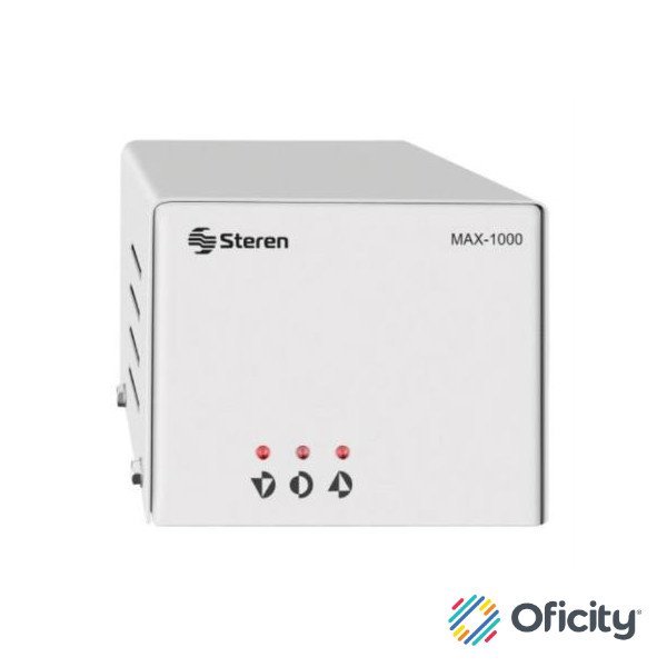Regulador de Voltaje Steren MAX-1000 Metálico 1000W 4 Contactos