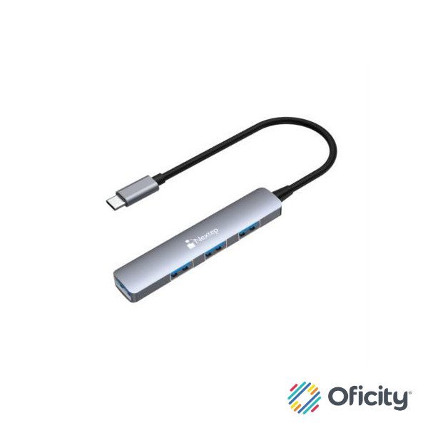 Hub Nextep USB C 3.1 Alta Velocidad 4 Puertos USB
