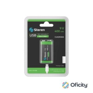 Bateria Recargable Steren LI-Ion 9V DE  400mAH