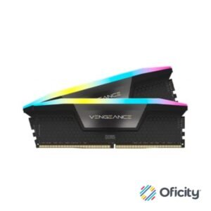 Memoria RAM Corsair Vengeance RGB 64GB (2x32GB) DDR5 5200MHz DIMM RGB XMP Negro CL40