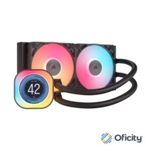 Enfriamiento Líquido Corsair iCUE LINK TITAN 240 RX LCD 240mm 1851 1700 AM4 AM5 Negro