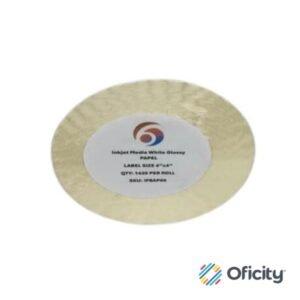 Papel Six Graphics Blanco Brillante Adhesivo Acrilico Respaldo 4x4" Core 3 1