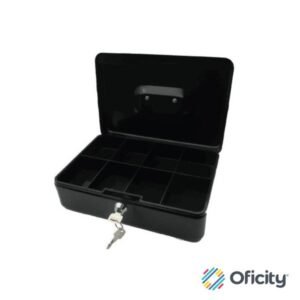 Caja Dinero Nextep Metálica Grande 25cm Color Negro