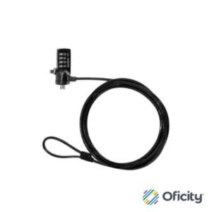 Candado de Seguridad TechZone con Combinación Tipo T Cerradura de 4 dígitos Acero Inoxidable Recubierto de Vinil