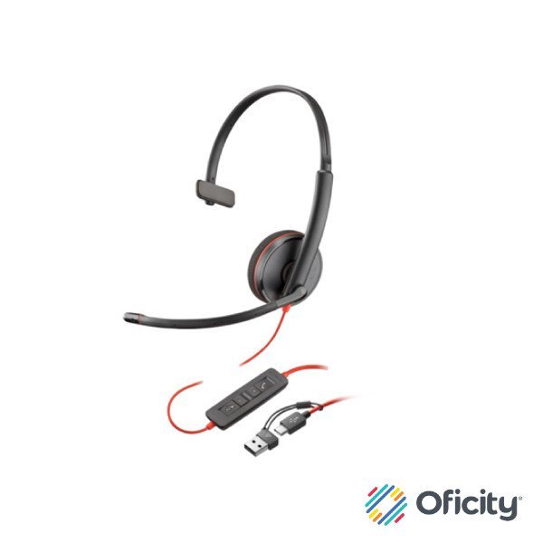 Auriculares Poly Blackwire 3210 USB-C HS + USB-C/A