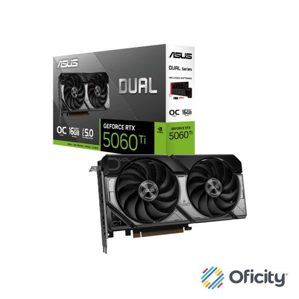 Tarjeta de Video ASUS NVIDIA GeForce RTX 5060 Ti DUAL 16GB 128-bit GDDR7 PCI Express x16 5.0