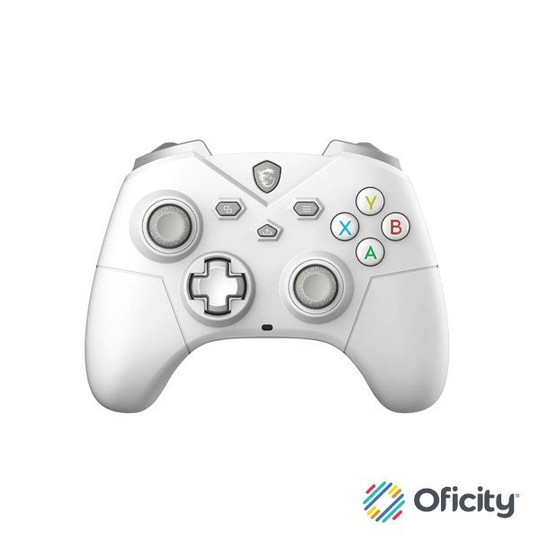 Control Gamer MSI Force Gc300 Blanco Wireless Inalambrico Usb compatible con PC PS4-PS5 bateria recargable hasta 15 hrs