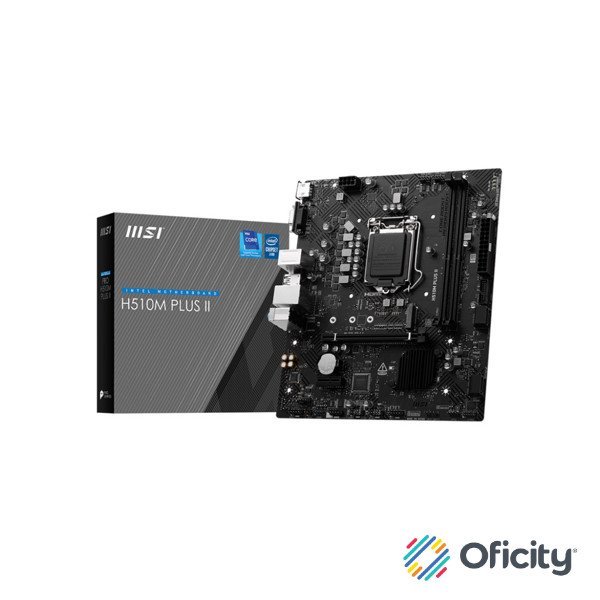 Tarjeta Madre MSI H510M PLUS II Micro-ATX LGA 1200 Intel H510 64GB DDR4 HDMI para Intel