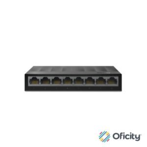Switch para escritorio Tp-link de 8 Puertos RJ45 10/100/1000Mbps con auto-negociación con carcasa de plastico