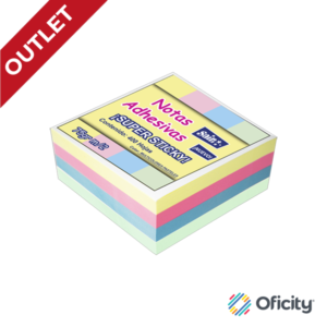 Notas Adhesivas Saira Pastel Cubo C/400 Hjs. 3x3"