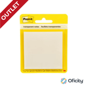 Notas Adhesivas 3M Post It 2.8x2.8" Transparente 1 Block C/36 Hojas Blister
