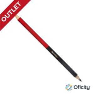 Lapiz Bicolor Barrilito Hexagonal Delgado Azul/Rojo