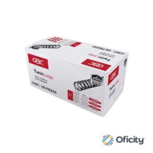 Arillo Metalico GBC Twin 3/8 con 100 Piezas