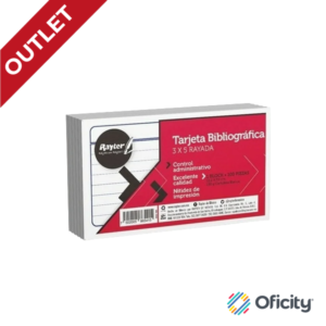 Tarjeta Rayter Bibliografica Blanca 3X5 con 100 Pzs.