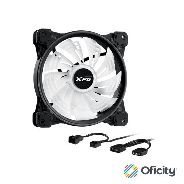 VVentilador XPG Hurricane 140mm ARGB PWM 140mm 1800RPM ARGB Negro Blanco