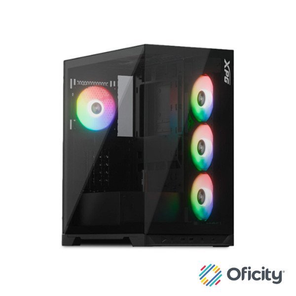 Gabinete Gamer XPG Invader X Media Torre De Vidrio Templado ATX Negro