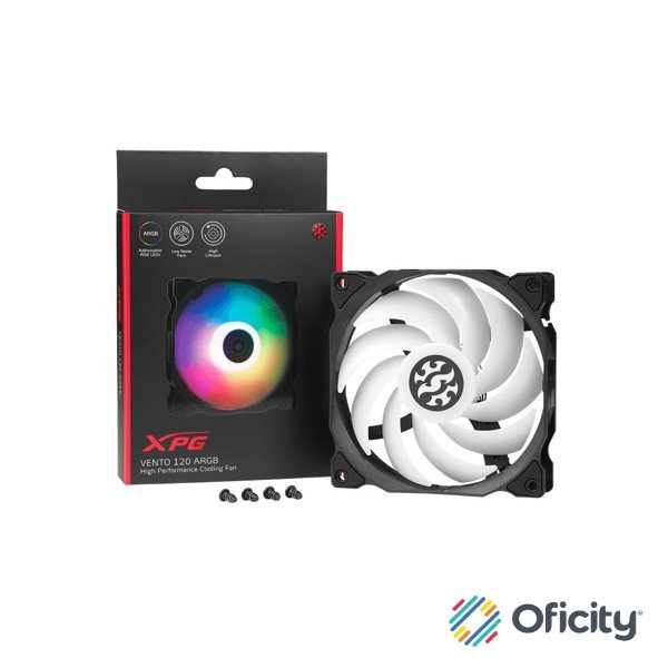 Ventilador XPG Vento 120 ARGB 120mm 1200RPM ARGB Negro