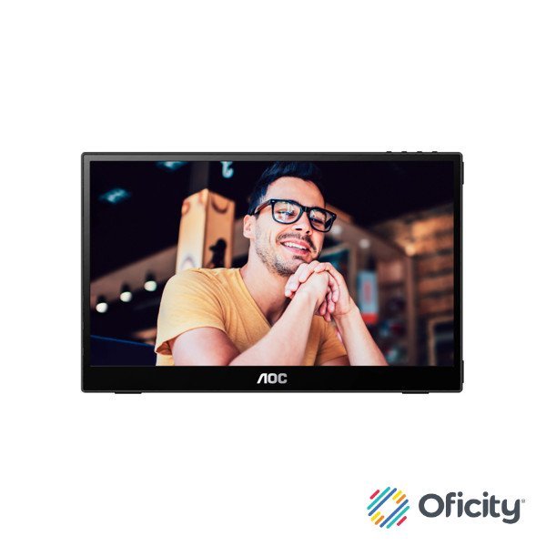 Monitor AOC 15.6" Portatil IPS 1920x1080 60Hz 1 xType-C for Signal Power DP ALT 1 xType-C for Po