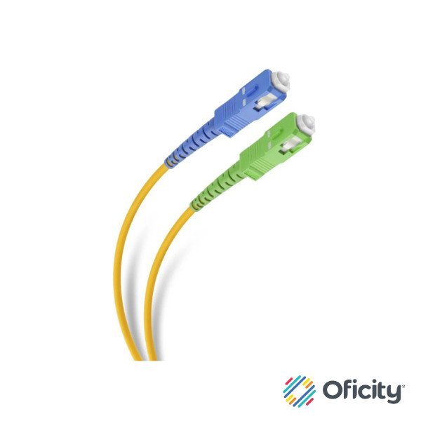 Cable de Fibra Óptica Steren SC APC/UPC de 10m para Conexión de Modem
