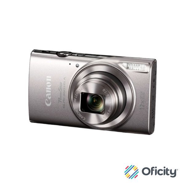 Camara Canon Powershot ELPH 360HS A Color Plata con Zoom Óptico de 12x / 20MP y conexión WIFI / NFC