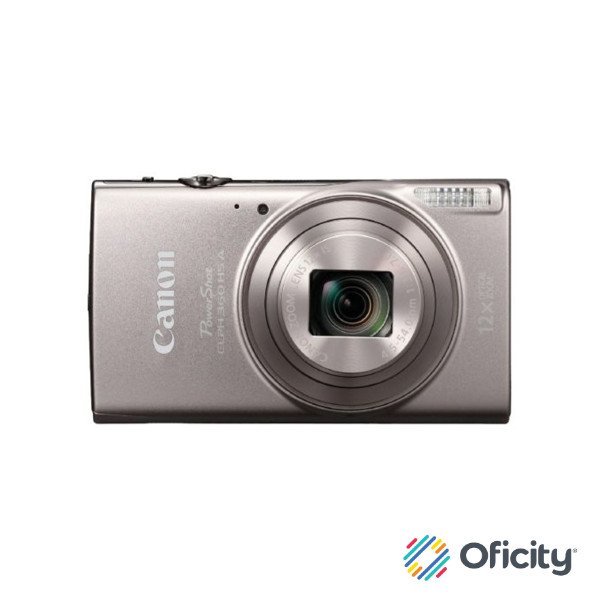 Camara Canon Powershot ELPH 360HS A Color Plata con Zoom Óptico de 12x / 20MP y conexión WIFI / NFC