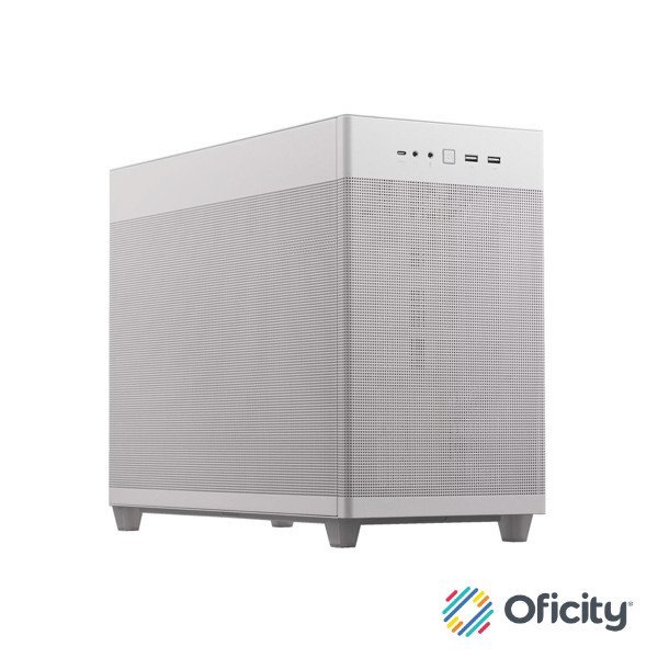 Gabinete Asus PRIME AP201 White Paneles de Malla Micro ATX Blanco