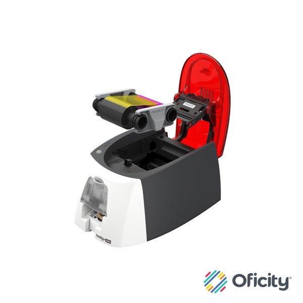 Impresora de credenciales Evolis Badgy 200 Incluye 1 Ribbon 1 Paquete de 100 tarjetas de PVC