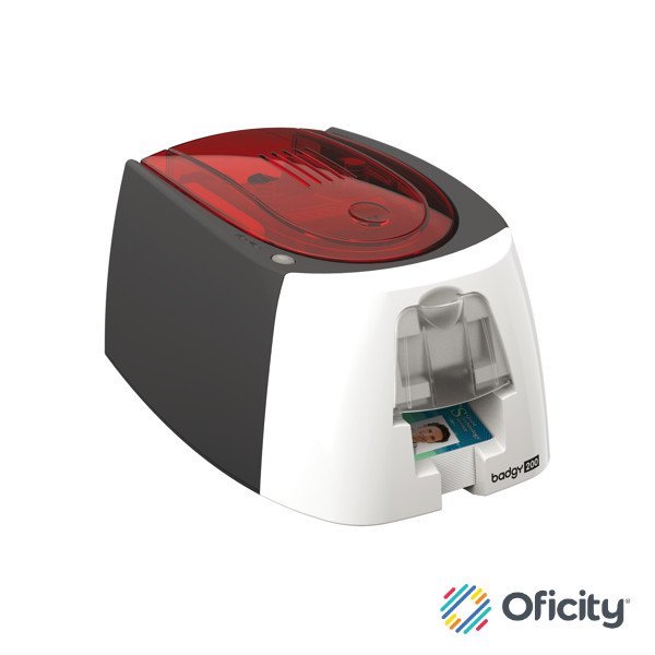 Impresora de credenciales Evolis Badgy 200 Incluye 1 Ribbon 1 Paquete de 100 tarjetas de PVC