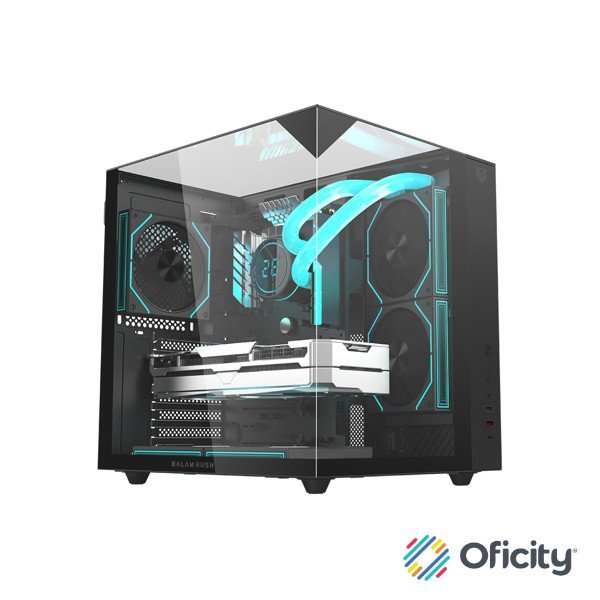 Gabinete Gamer Balam Rush Media Torre Tank Majestic 6600 Legend Negro